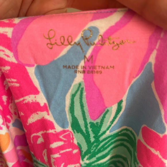 Lilly Pulitzer Pink and Green Floral Skirt Set - Picture 6 of 7